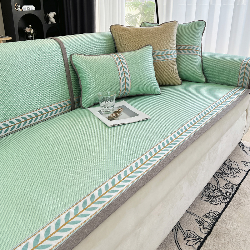 Desk Corner Mat - Skin-Friendly Wormwood Sofa Mat for Summer