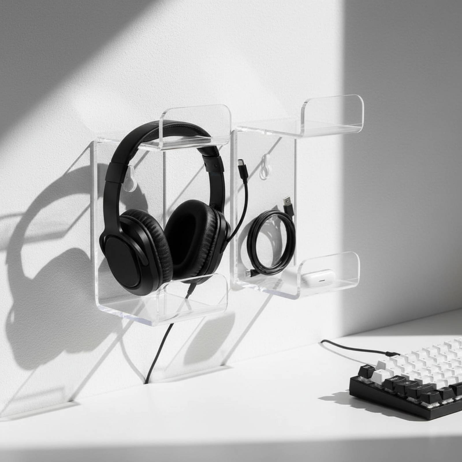 Gaming Accessories Wall Mount - 2 Pieces Wall Mount Headphone Hanger