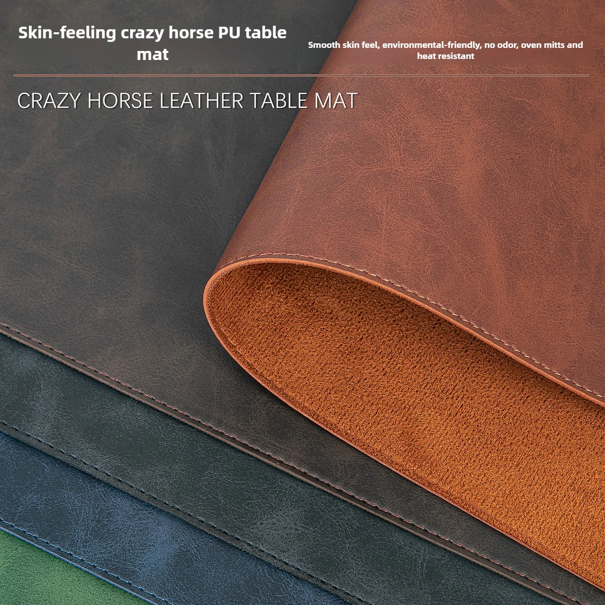 Desk Corner Mat - Desk Pad Waterproof PU Mouse Pad