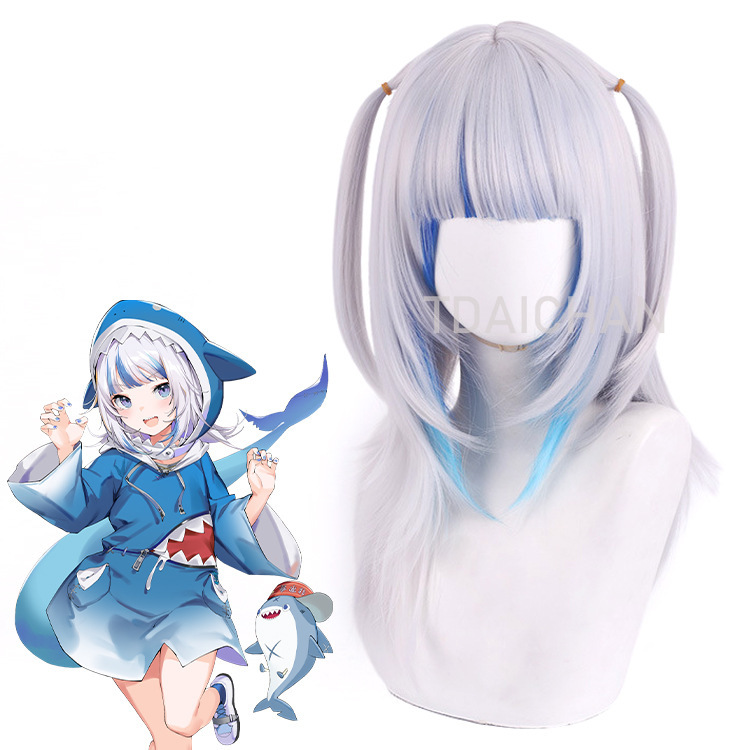 2025 Gawr Gura Cosplay Wig Whi – Virtual Gaming Accessories Bewertung und Preis