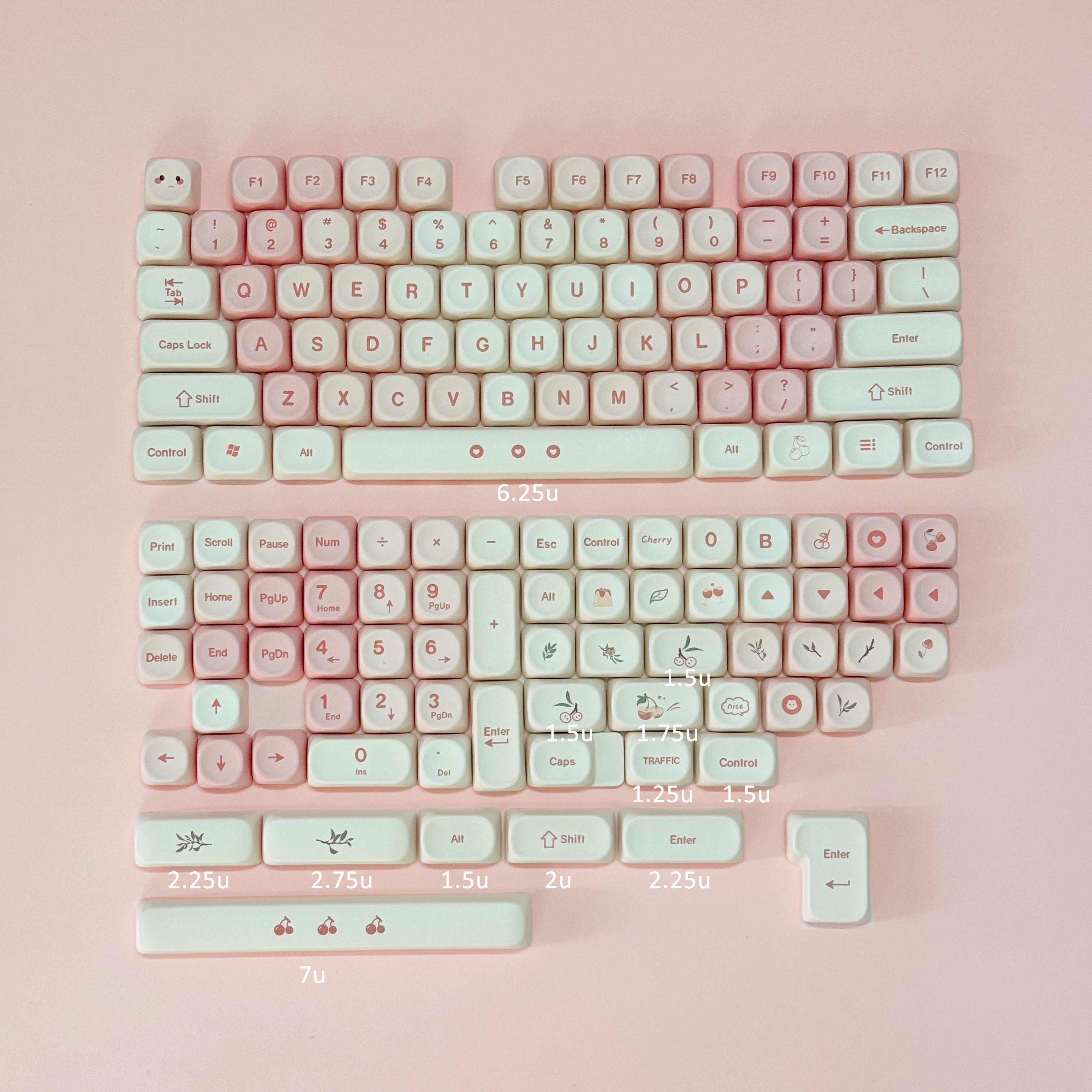 Pink Cherry Cute Style Keycaps – Keyboard Numpad Separate Bewertung und Preis