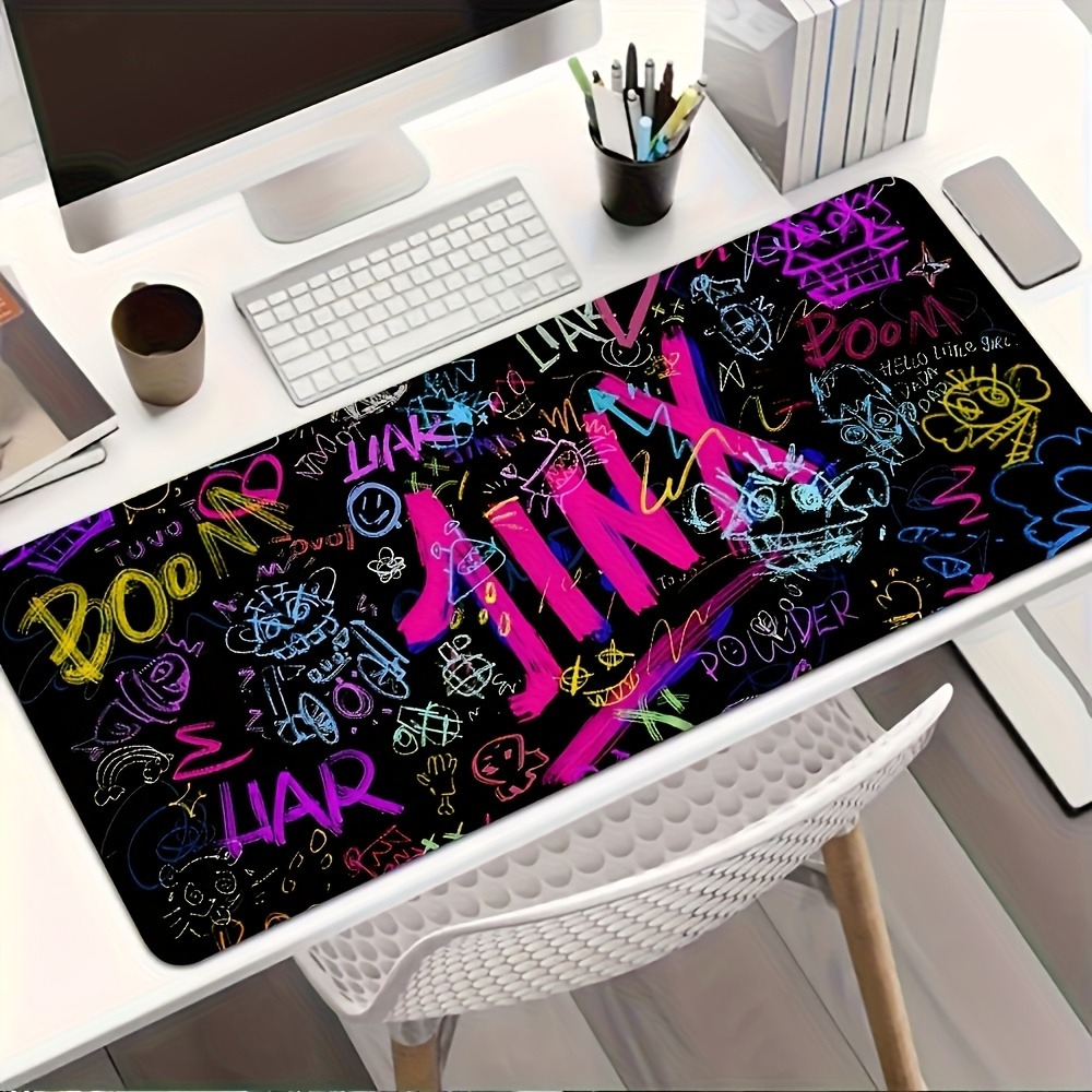 Vibrant Doodle Text Gaming Mou – Gaming Accessories Pc Setup Bewertung und Preis