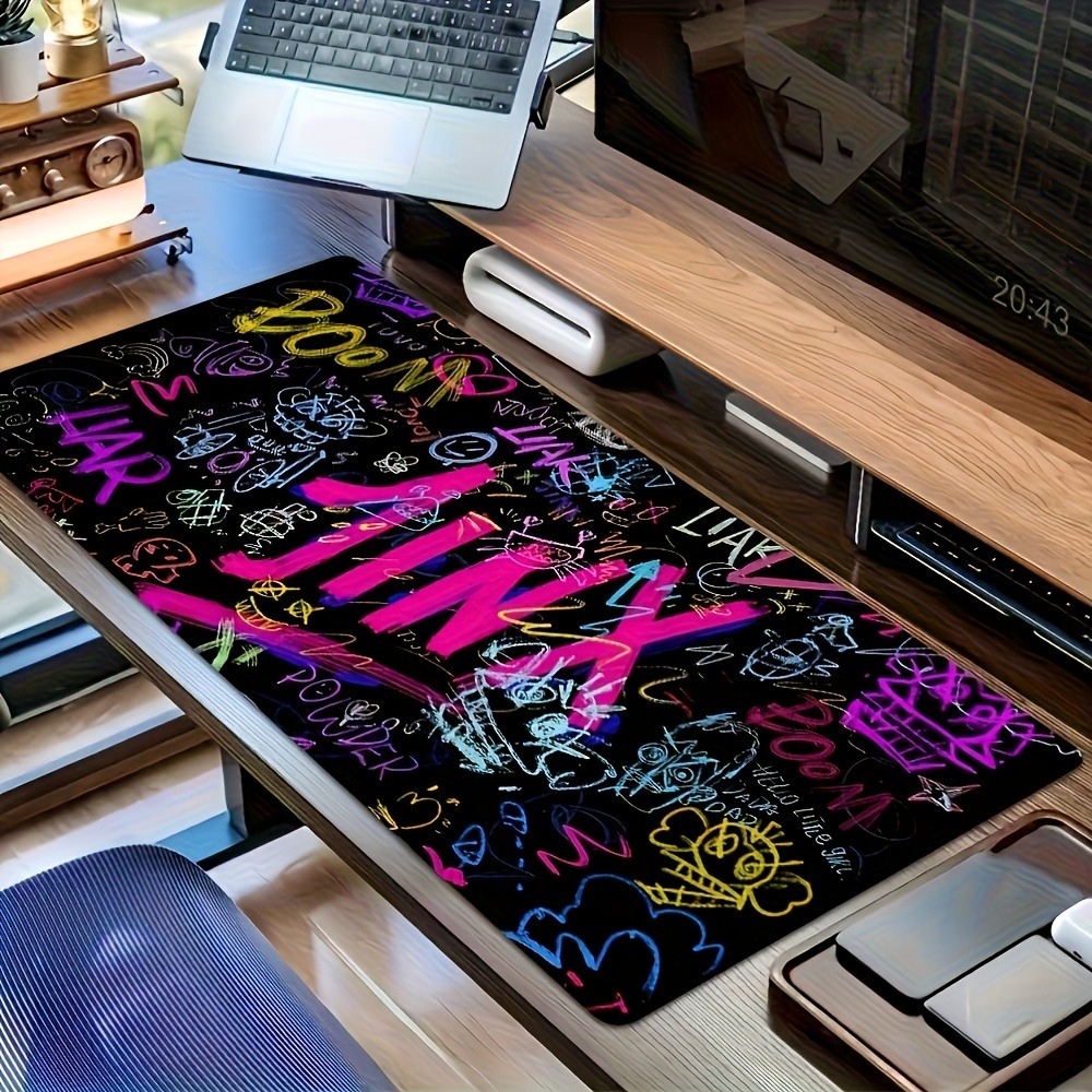 Vibrant Doodle Text Gaming Mou – Gaming Accessories Pc Setup Bewertung und Preis