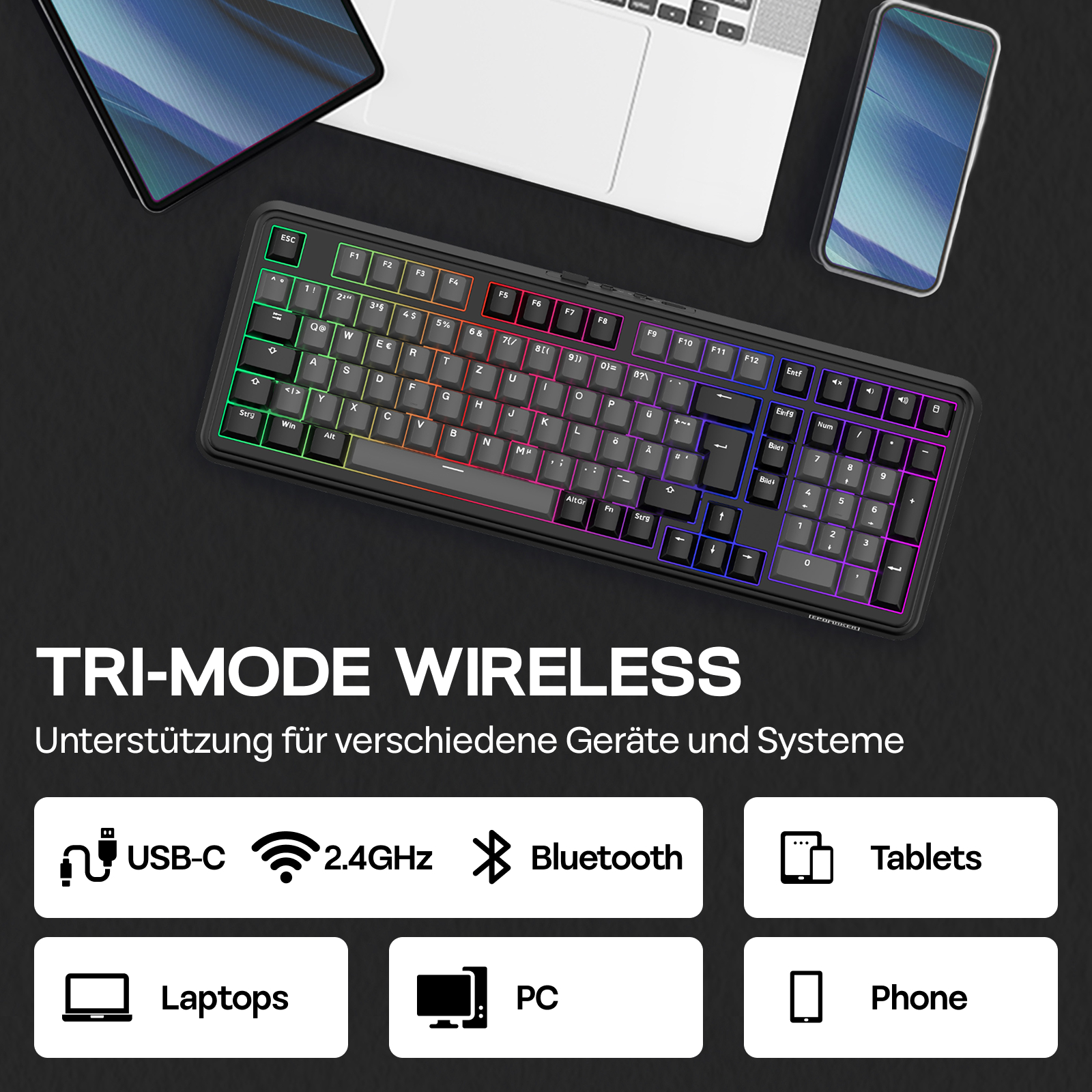 ISO-DE Layout EPOMAKER TH99 QW – Keyboard Numpad Separate Bewertung und Preis