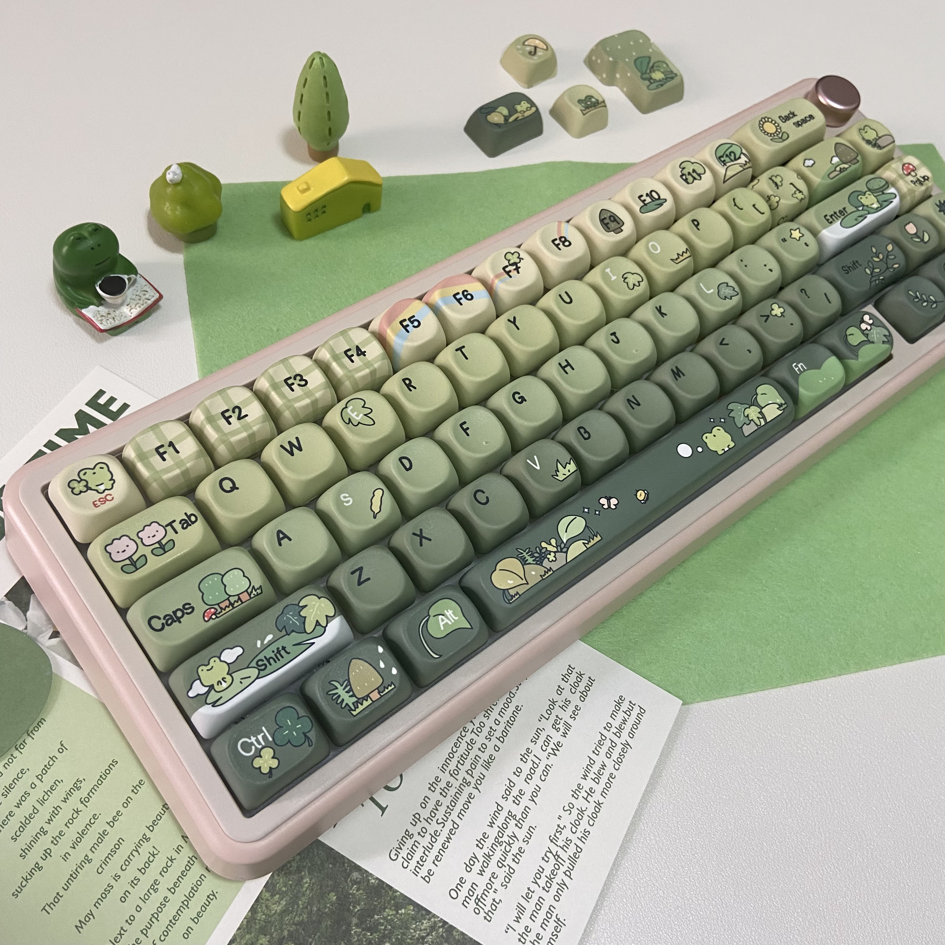 Green Frog Keycaps 60% 75% TKL – Keyboard Numpad Separate Bewertung und Preis
