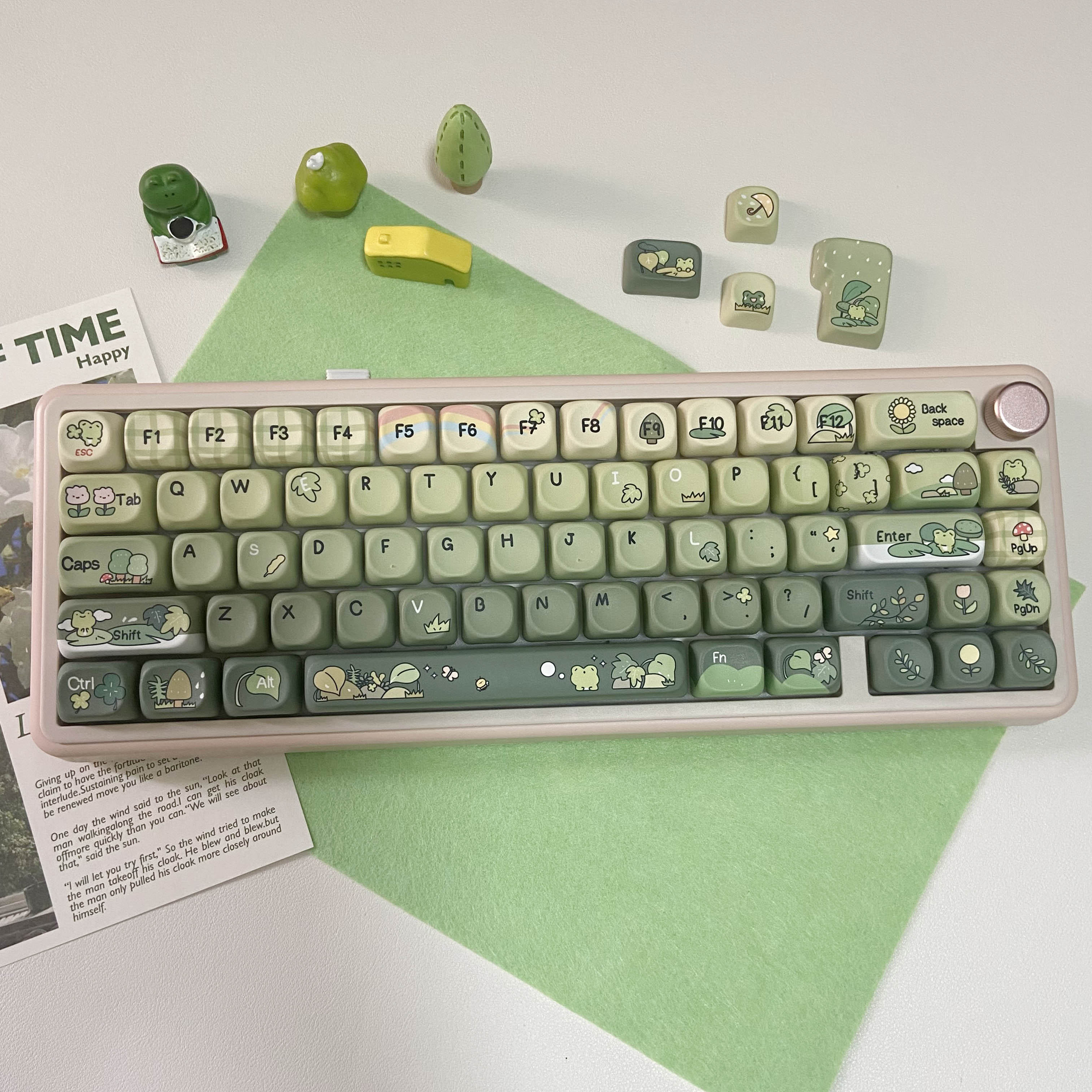 Green Frog Keycaps 60% 75% TKL – Keyboard Numpad Separate Bewertung und Preis