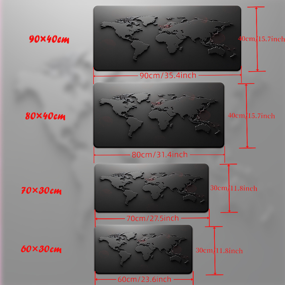 Black and Gray Gradient Map De – Desk Corner Mat Bewertung und Preis