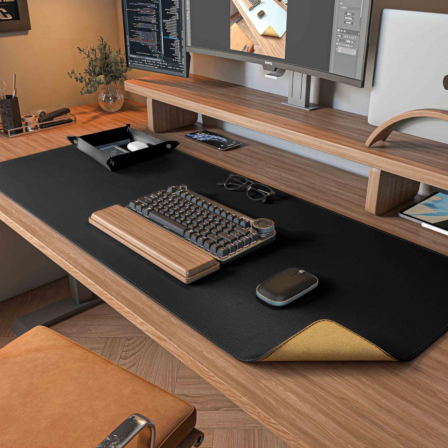 Dual Sided Desk Mat,Leather De – Desk Corner Mat Bewertung und Preis