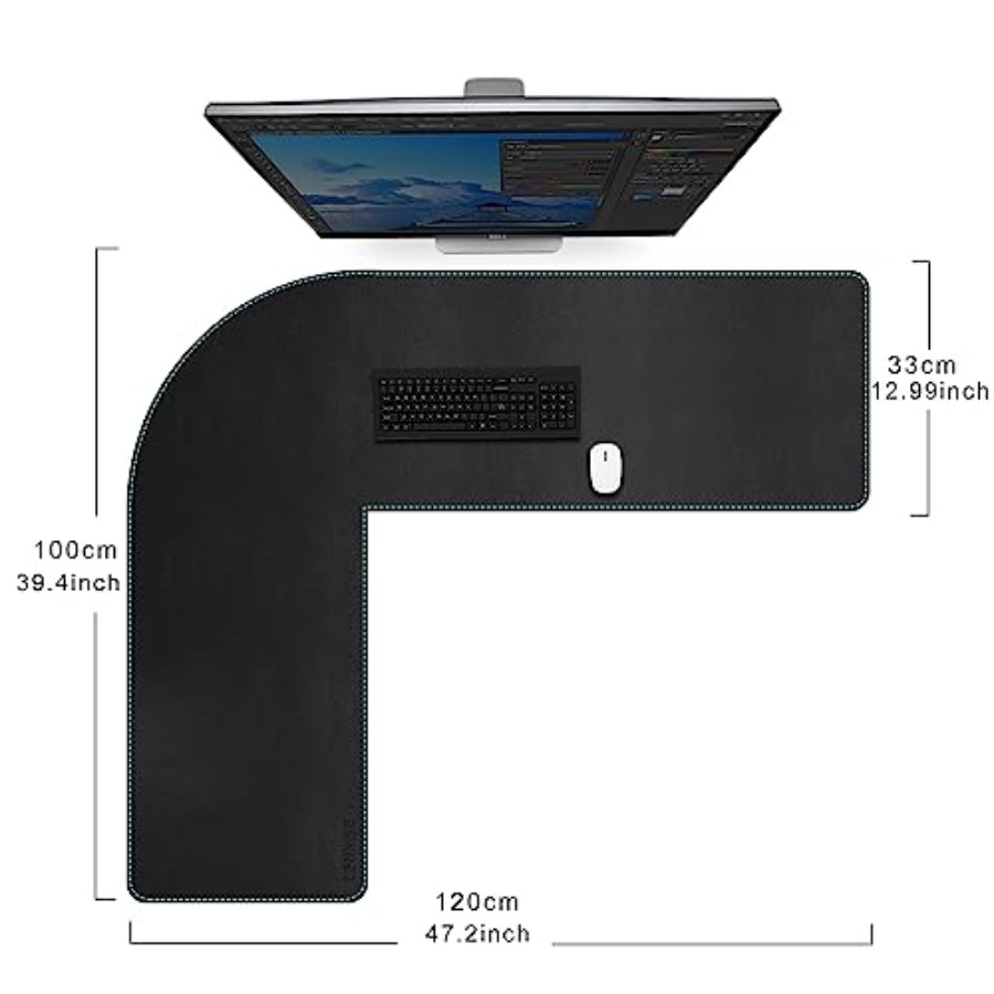 Reversible L Shaped Desk Mat ‎ – Desk Corner Mat Bewertung und Preis